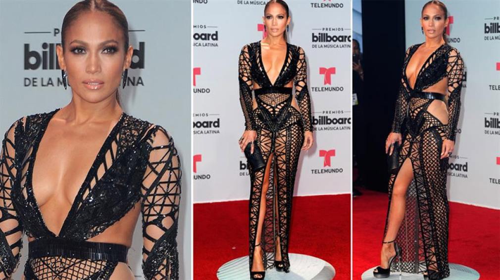 Jennifer Lopez levantó la temperatura en los Premios Billboard 2017 con su vestido