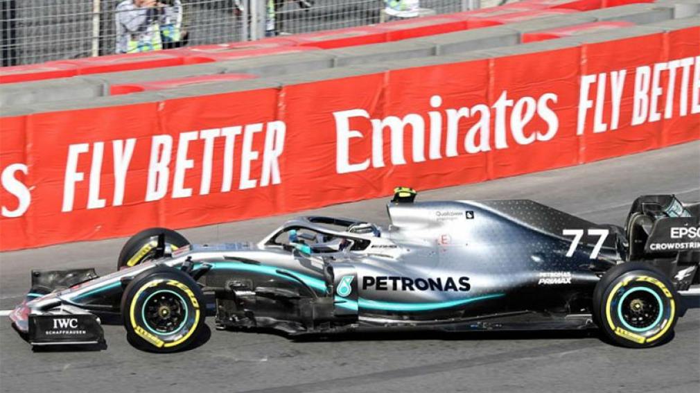 Bottas ganó el GP de Azerbaiyán y Mercedes logra un histórico cuarto doblete