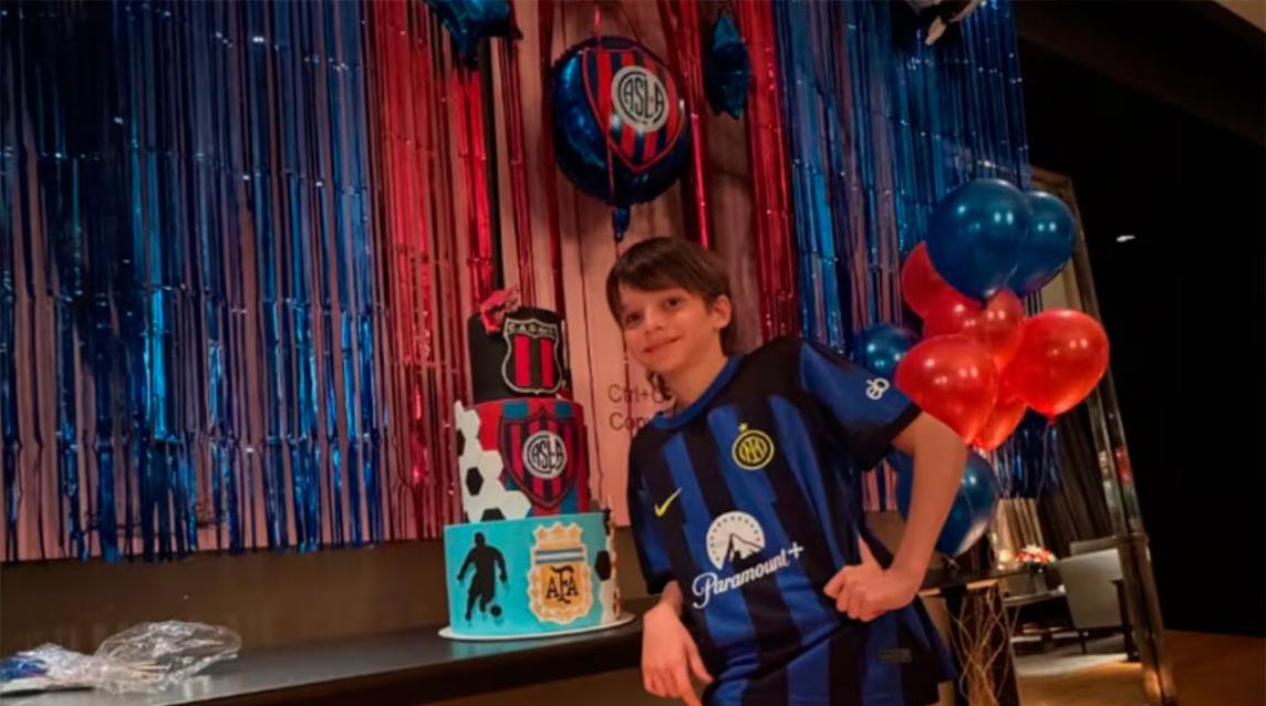 El hijo de Marcelo Tinelli cumplió años con una fiesta del ciclón y un detalle no pasó desapercibido