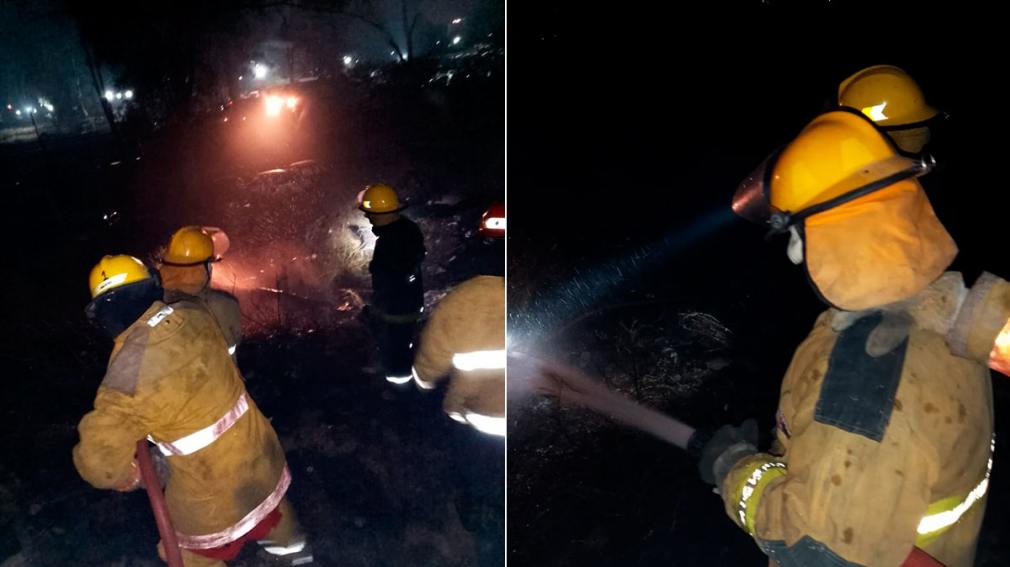 Intenso trabajo de bomberos para controlar un importante incendio en un depósito judicial